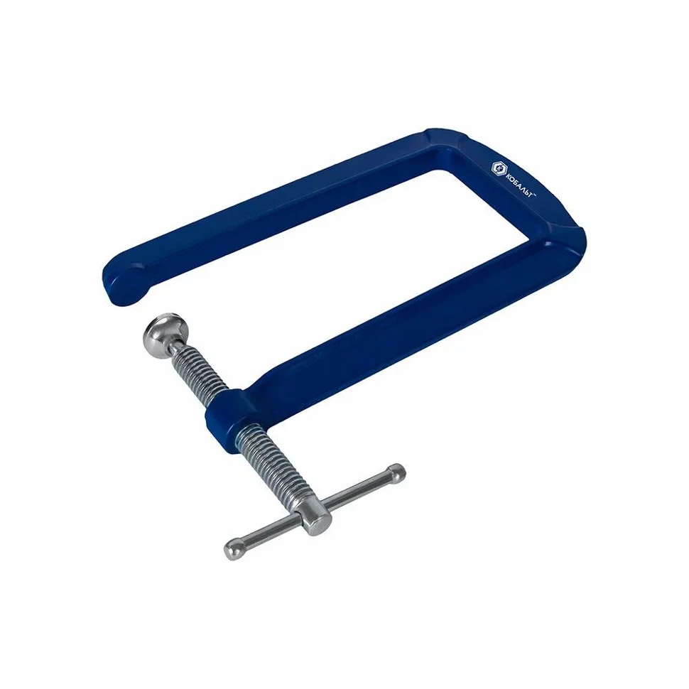 Струбцина G-образная КОБАЛЬТ ГЛУБОКАЯ, 200 мм, глубина зажима 205 мм