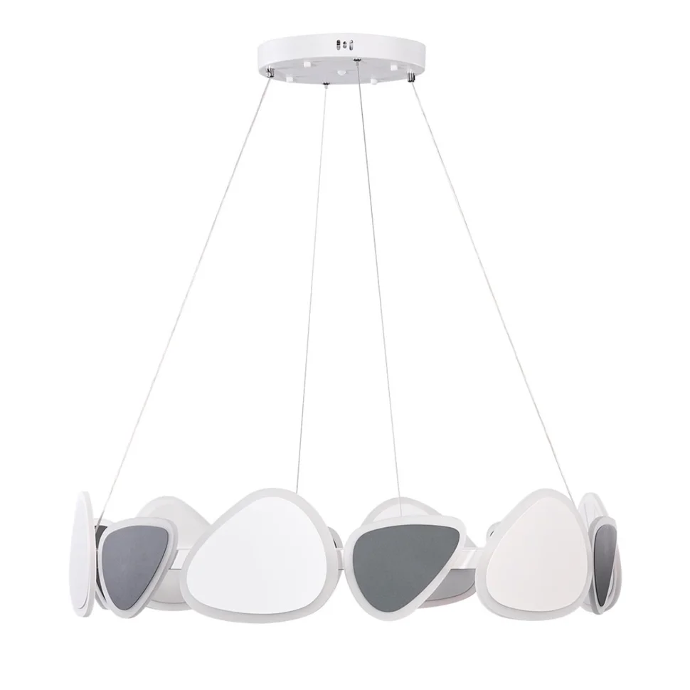 Подвес 5611/99L LEDIO LN23 081 белый, серый LED диммир. с ДУ 116W 3000-6000К 9576Лм 220V KUMIKO