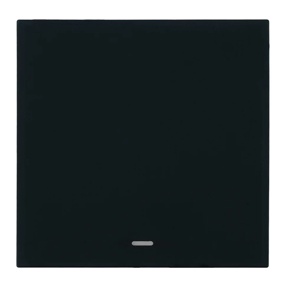 Выключатель одноклавишный c индикатором (механизм) 250В 10А, черный бархат, RSW10-3101-05 Мия STEKKER