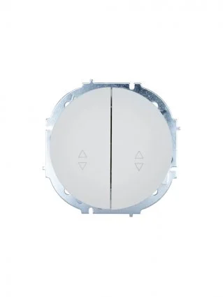 Выключатель двухклавишный СП Lezard OSEN проходной белый Выключатель двухклавишный СП Lezard OSEN проходной белый