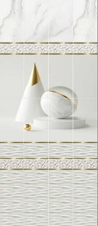 ПАННО ПВХ Тектоника узор из 4-х панелей 0,25*2,7м фотопечать Novita Exclusive (в упаковке 3 панно)