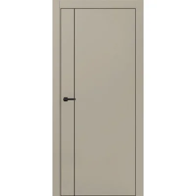 Дверь ДВЕРИ РЕГИОНОВ SILK-5 глухая мокко, 70 ПЭТ (кромка ABS черная)