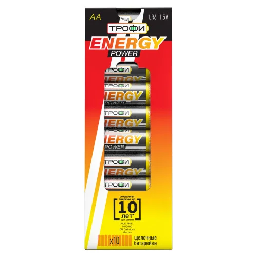 Элемент питания ТРОФИ LR06-10 box ENERGY POWER Alkaline (уп. 10шт)*