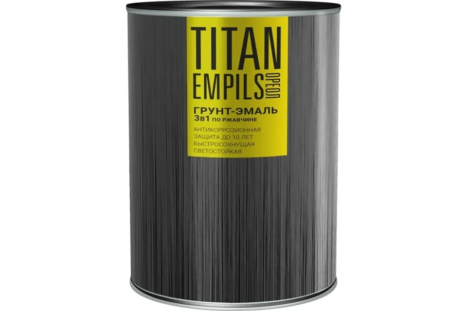 Грунт-эмаль по ржавчине графитовый серый (RAL 7024) 2 л ОРЕОЛ TITAN