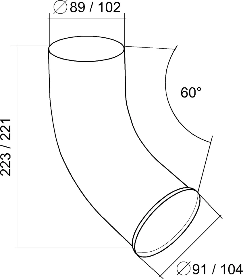 Колено стока GL 90мм RAL 6005