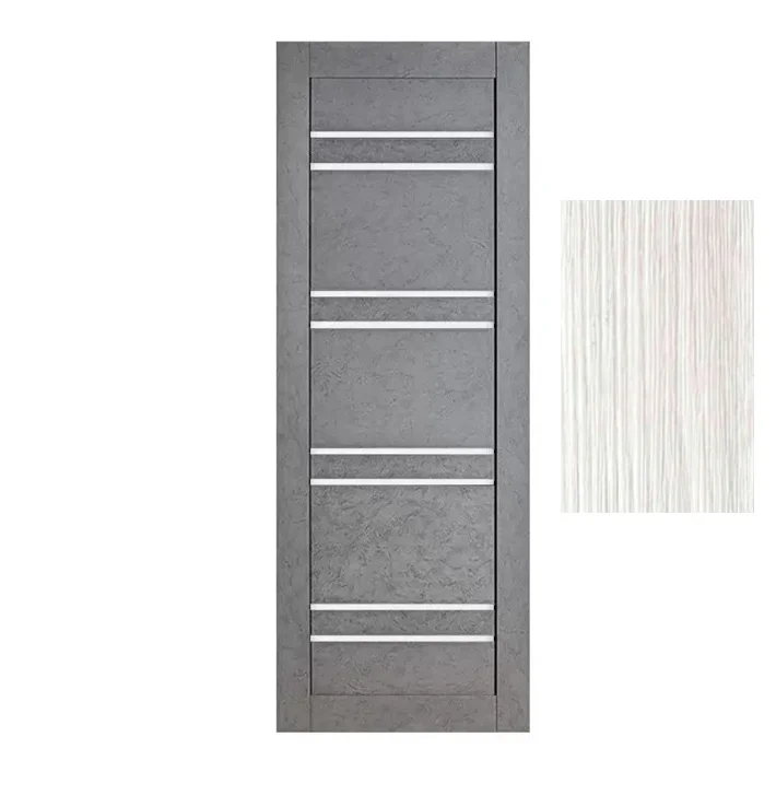 Дверь ТЕРРИ №104 Лофт Ривьера, частичное стекло 70, еврошпон