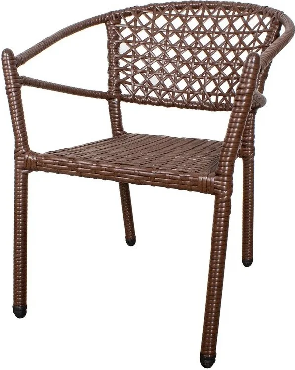 Стул Латте с ротангом, коричневый