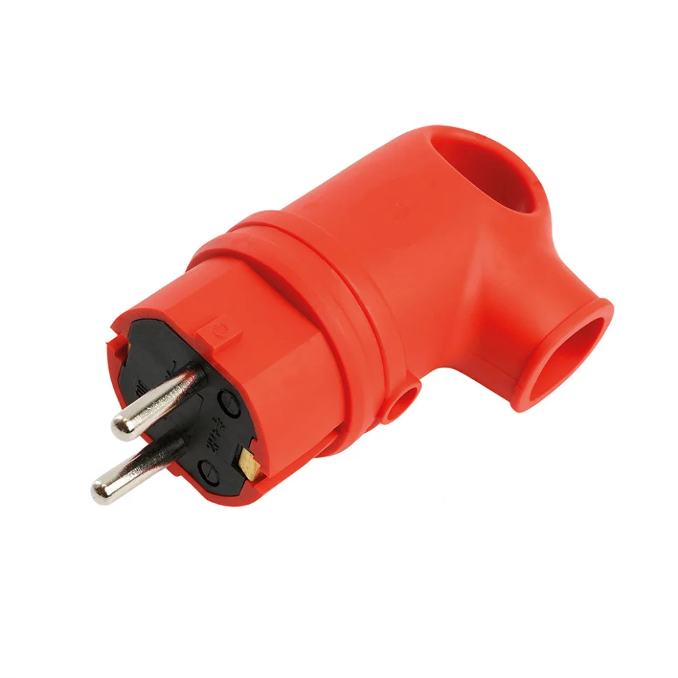 Вилка 16A 250В IP44 красный, с заземлением, угловая (RPG16-21-442) STEKKER Одри Вилка 16A 250В IP44 красный, с заземлением, угловая (RPG16-21-442) STEKKER Одри