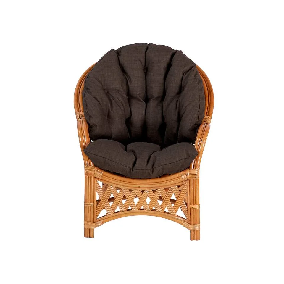 Кресло Черчилль, коньяк, подушки коричневые