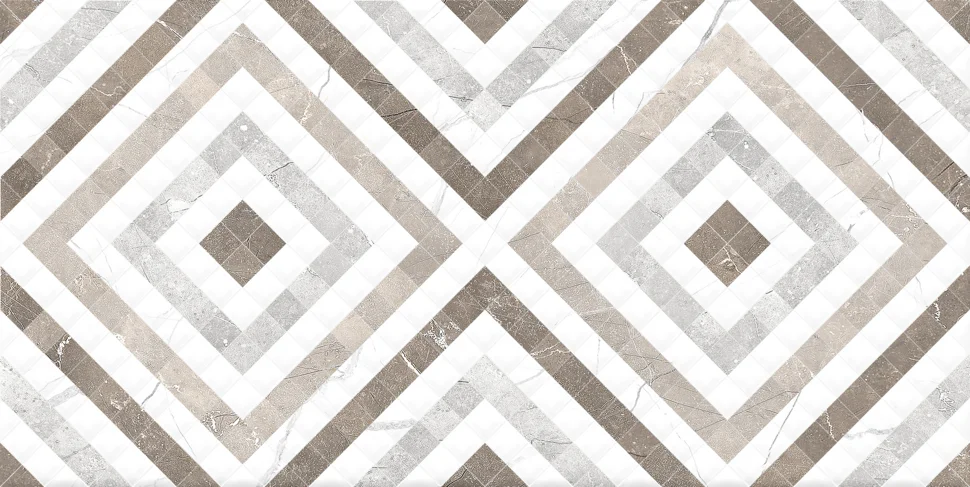 Плитка GLOBAL TILE Siluet белая орнамент стена 50*25 арт.GT123VG