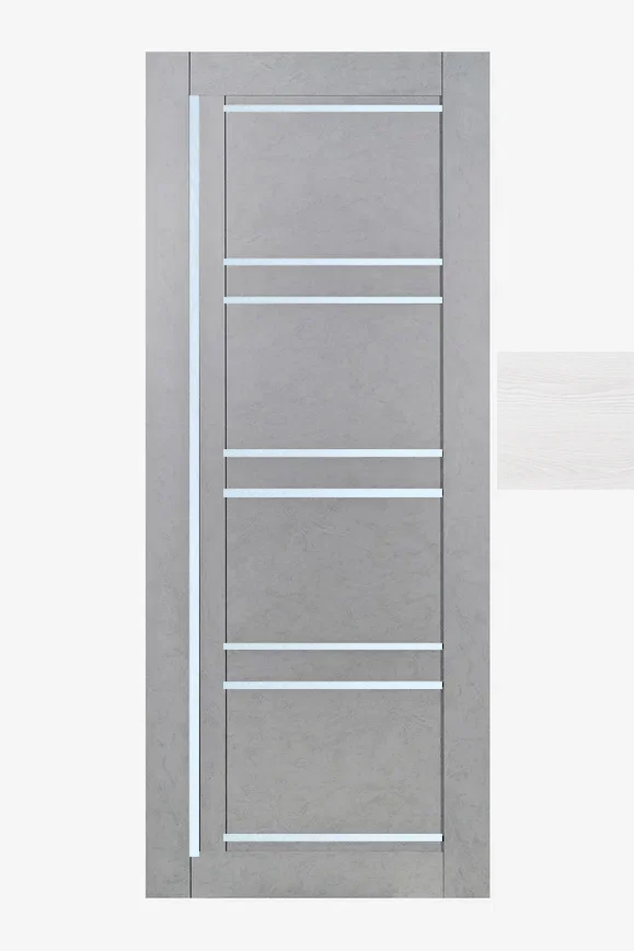 Дверь ТЕРРИ №116 Санторини, частичное стекло 80, еврошпон