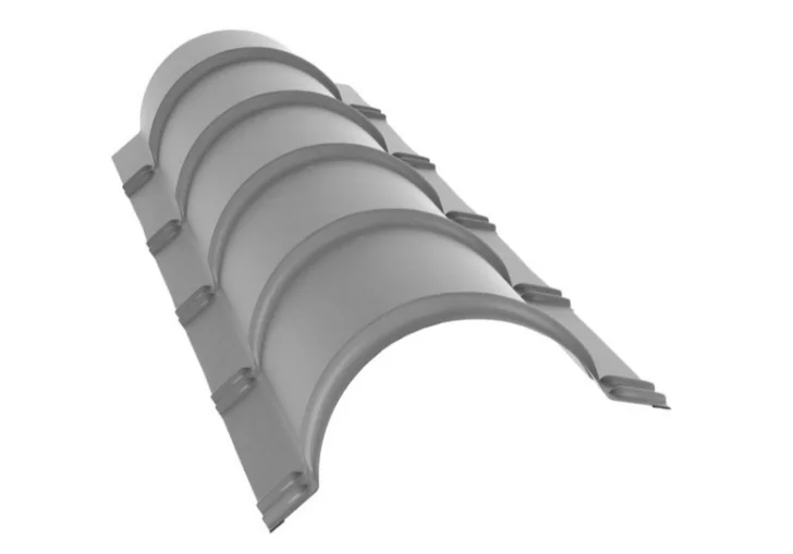 Конёк полукруглый Стальной бархат RAL 5005 (сигнально-синий), L = 1,97 м, STYNERGY