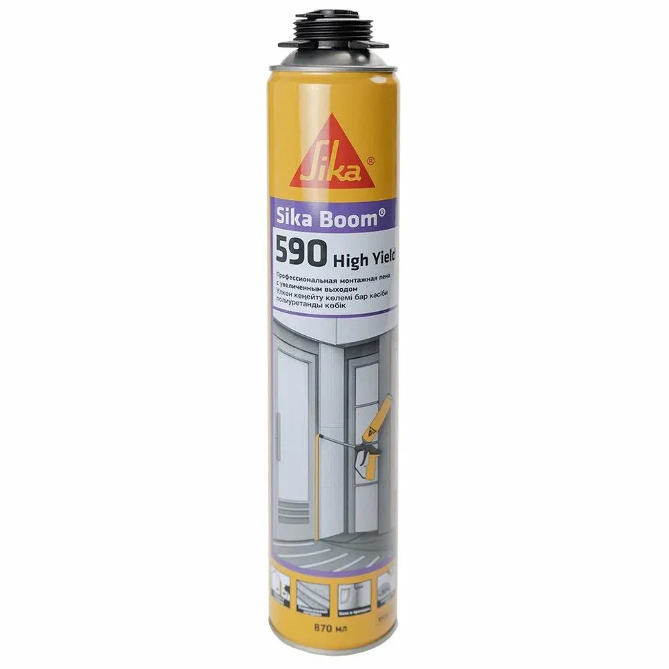 Пена монтажная профессиональная SIKA Boom 590 High Yield 870 мл Пена монтажная профессиональная SIKA Boom 590 High Yield 870 мл
