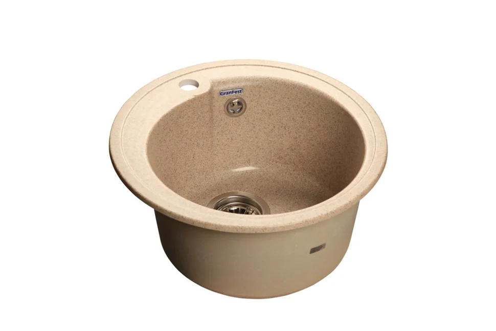 Мойка композитная GRANFEST Rondo d450 Бежевый круглая