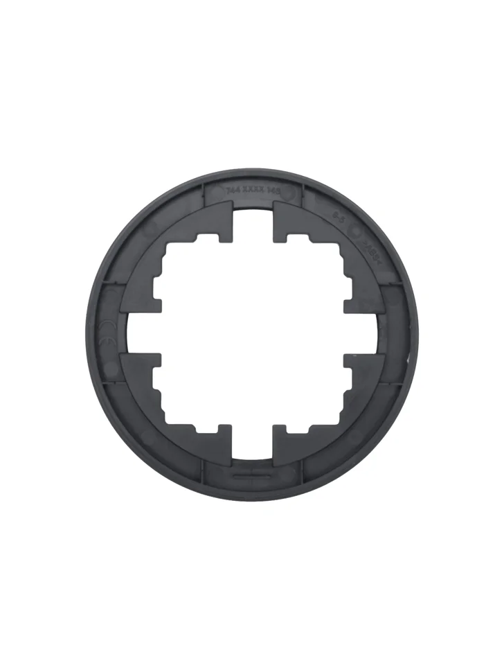 Рамка одноместная горизонтальная Lezard OSEN акриловая черная круглая Рамка одноместная горизонтальная Lezard OSEN акриловая черная круглая