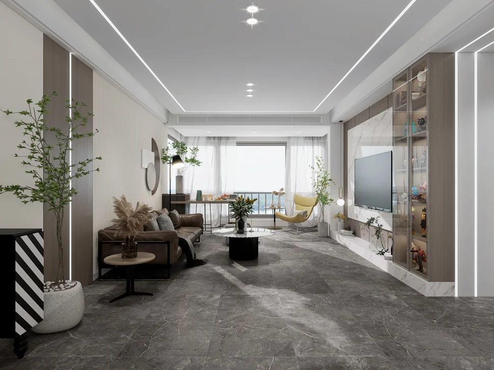 Керамогранит GLOBAL TILE Verso_GT Темно-серый 60x120 арт.GT1206020409LGR