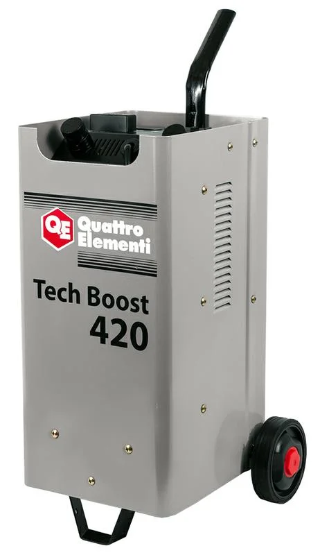 Пуско-зарядное устройство QUATTRO ELEMENTI Tech Boost 420 ( 12 / 24 Вольт, заряд до 75А, пуск до 390 А, 23кг)