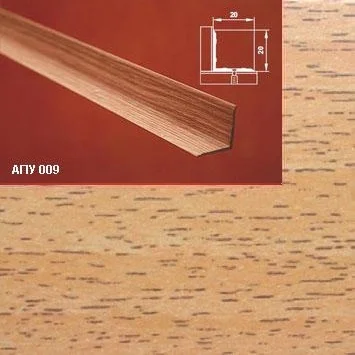 Порог АПУ 009 алюминиевый 900*20*20 мм угловой внутренний (10 акация)