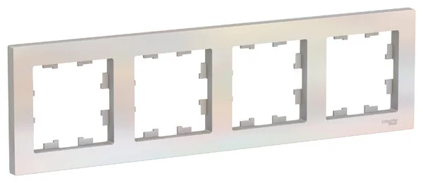 Рамка 4-местная AtlasDesign универс. жемчуж. Schneider Electric ATN000404