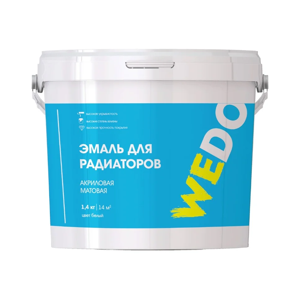 Эмаль для радиаторов акриловая матовая 1,4кг WEDO