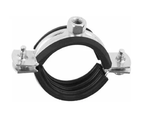 Хомут с гайкой 1 3/4" (54-58), шпилька-шуруп м8, дюбель пластиковый (Эльф)