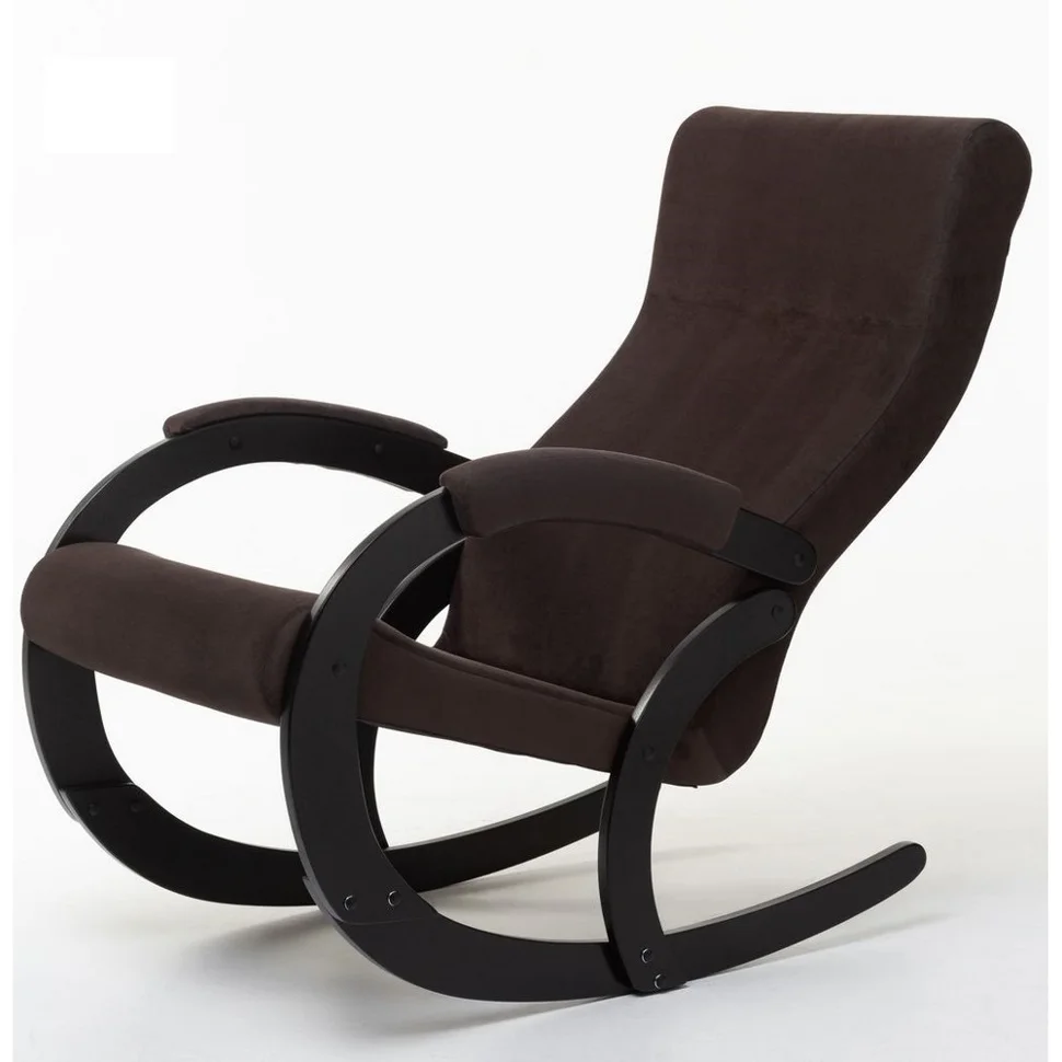 Кресло-качалка КОРСИКА, ткань COFE, каркас венге