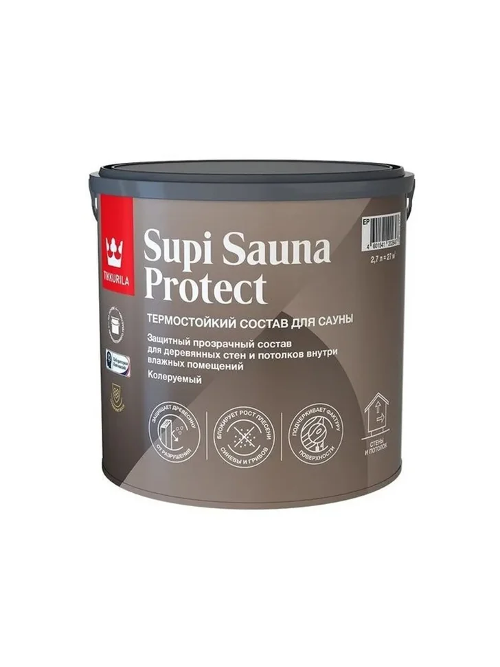 Состав защитный для сауны полуматовый TIKKIVALA SUPI SAUNA PROTECT EP 2,7л