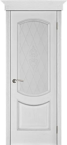 Блок дверной Дверь Porte Vista Лира стекло Италия серебрянная патина тон 25 80, шпон