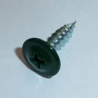 Саморезы с прессшайбой острие 4,2x25 RAL 6005 (уп 500шт)