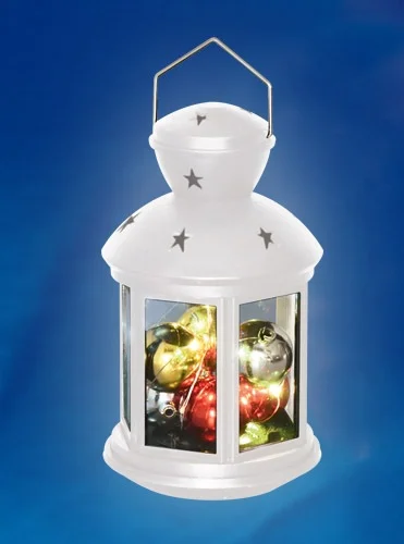 Фонарь со светодиодной гирляндой внутри, на батарейке 12 LED, 12*20 см, ULD-L1220-012/TTB/WW WHITE