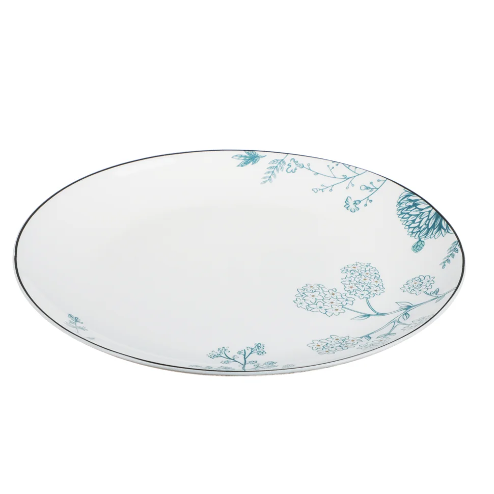 Тарелка BY COLLECTION 818-580 Флорес подстановочная опаловое стекло 24см, 21064