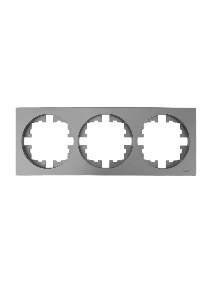 Рамка трехместная Lezard OSEN серый матовый Рамка трехместная Lezard OSEN серый матовый