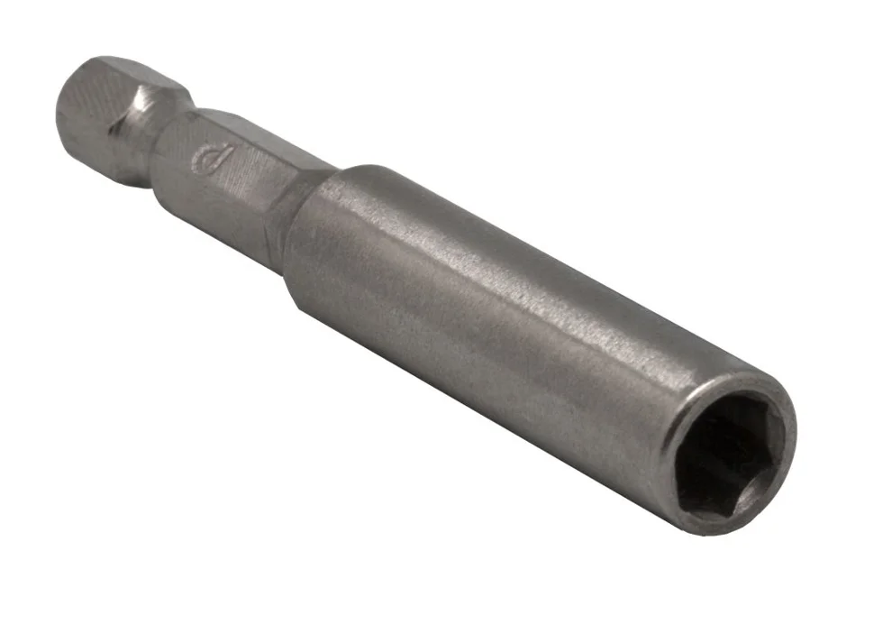 Удлинитель ПРАКТИКА магнитный держатель, цельнотянутый,60мм для бит 1/4"