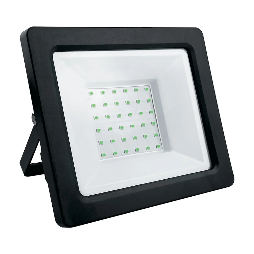 Прожектор светодиодный 50Вт синий 220-230V IP65 140х30х120мм черный Китай Feron, LL-905
