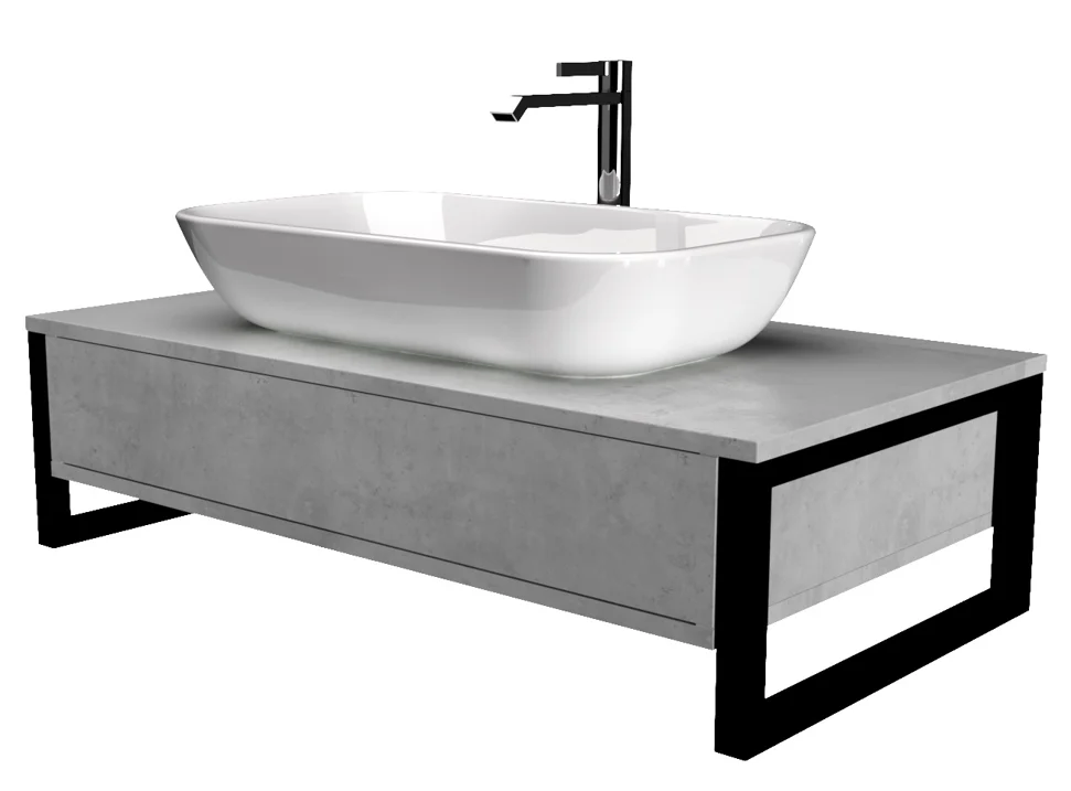 Тумба 1МАРКА GRUNGE LOFT 80П 1в.я Бетон светлый