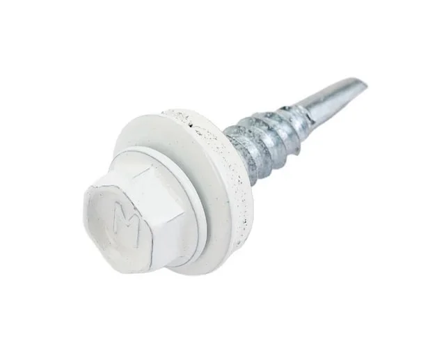 Саморез кровельный 4,8x35 сверло №1 (сигнально-белый) RAL 9003 (уп 60шт) Biskrep