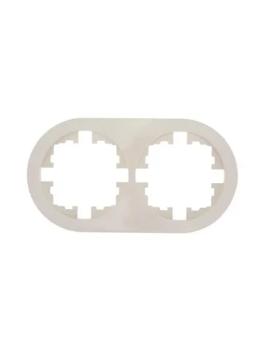 Рамка двухместная Lezard OSEN слоновая кость круглая