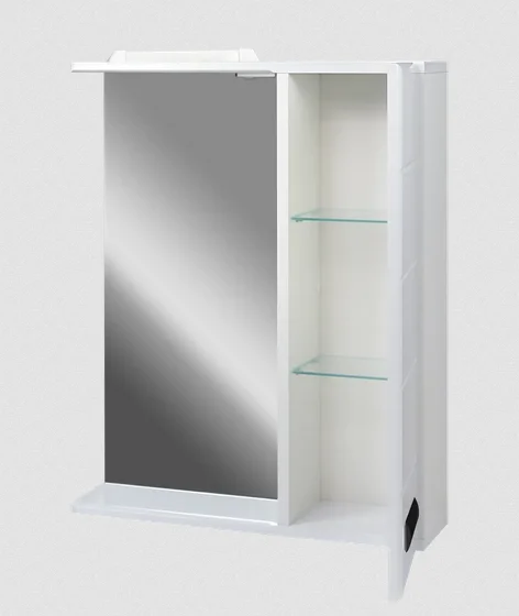Зеркало-шкаф DORATIZ Вальс 50 с подсветкой, правый, цвет белый