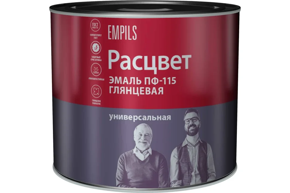 Эмаль ПФ-115 белая 2,7кг ТЗ "РАСЦВЕТ" ГОСТ 6465-76