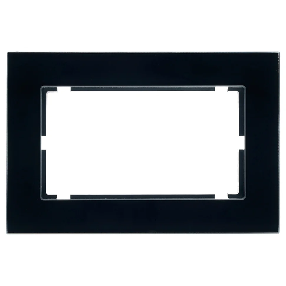 Рамка двухместная (без перемычки) STEKKER Катрин черный матовый стекло (GFR00-7012-05М) Рамка двухместная (без перемычки) STEKKER Катрин черный матовый стекло (GFR00-7012-05М)