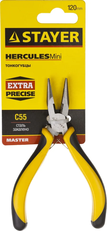 Тонкогубцы 120мм STAYER TopGrip 2218-2