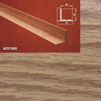Порог АПУ 009 алюминиевый 1350*20*20 мм угловой внутренний (13 дуб светлый)
