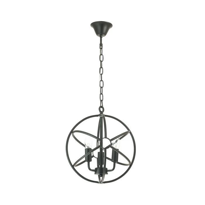Подвес VALENTIN чёрный, 3693/3 LN19 000, E14 3*60W 220V