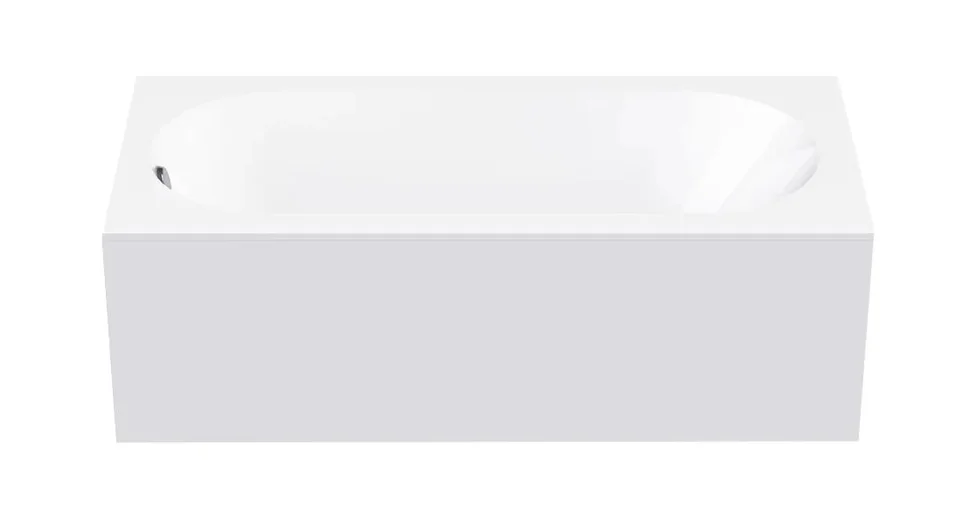 Ванна BAS Марбея из литьевого мрамора 170х75 м белая в комплекте с экраном