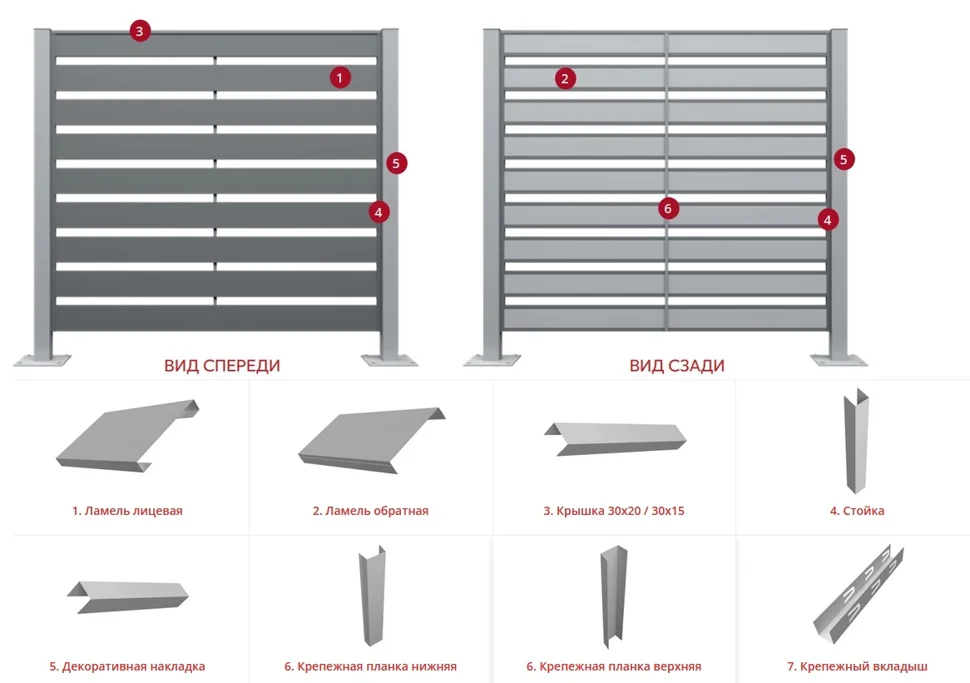 Забор-жалюзи крепежная планка верхняя Texas, Satin RR **, 0.5 мм, длина 2,5м