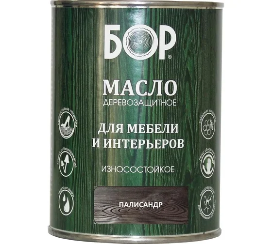 Масло для мебели и интерьеров Бор палисандр 1л