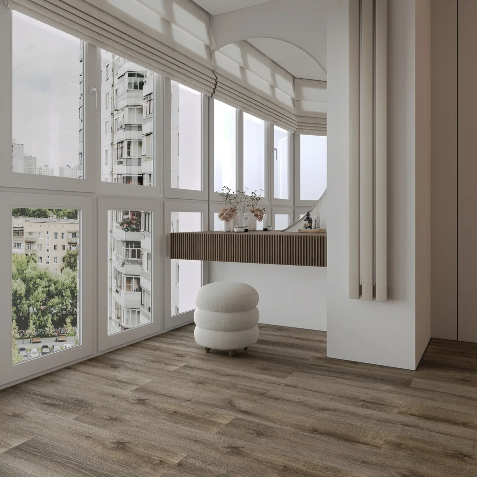 Плитка каменно-полимерная SPC FLOORBEE PROJECT 43 класс Рея 1218*180*4,3 мм, арт.1002