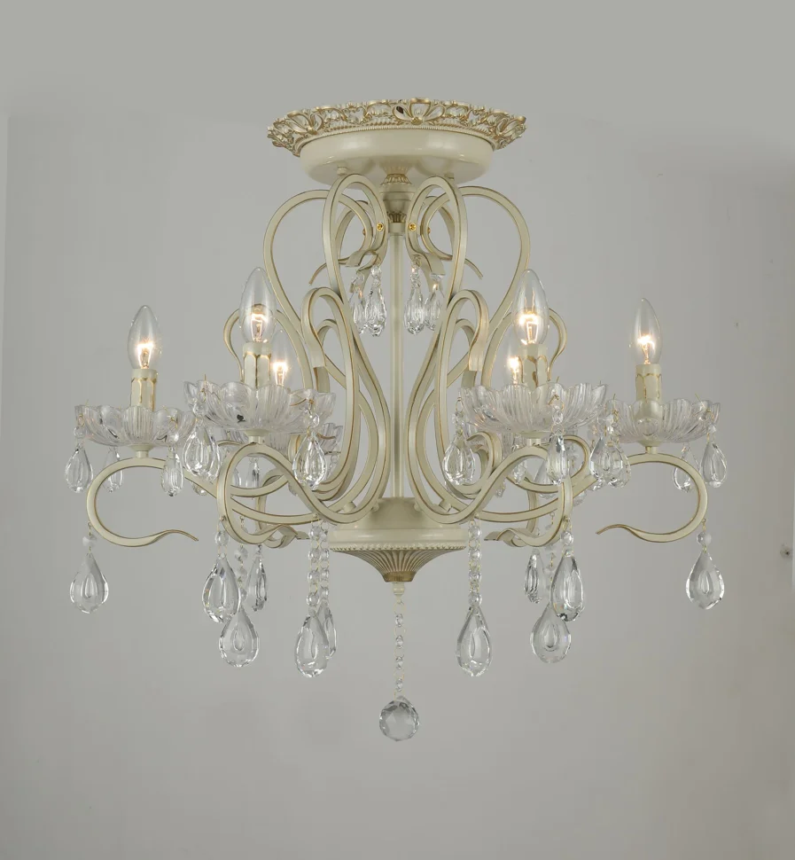 Люстра Diamante 4695-6 WH+GD