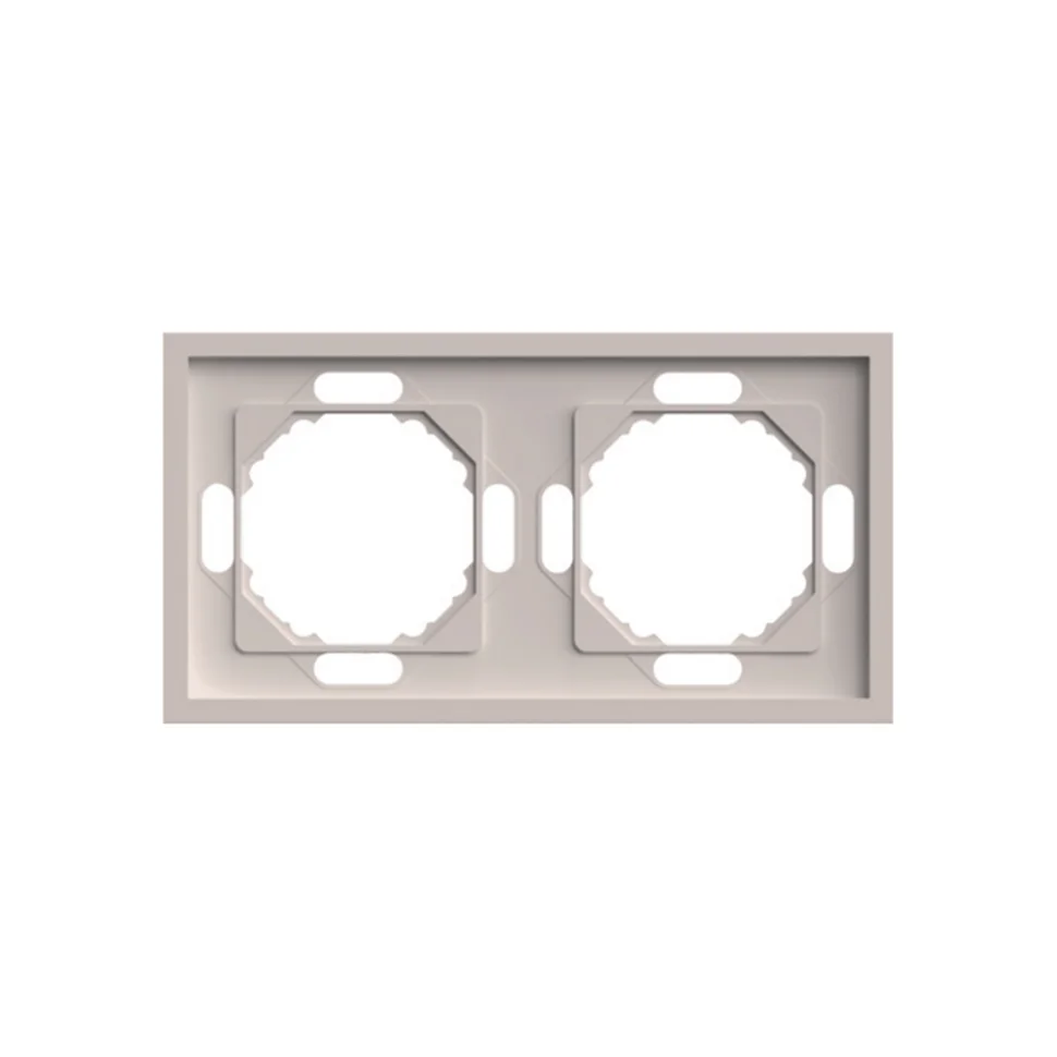 Рамка 2-местная Эмили STEKKER PFR00-5002-08, кашемир, soft touch