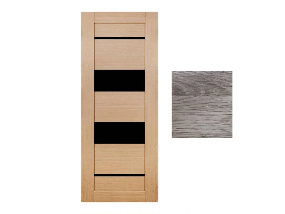 Дверь ТЕРРИ №84 дымчатый частичное ЧЕРНОЕ стекло 60